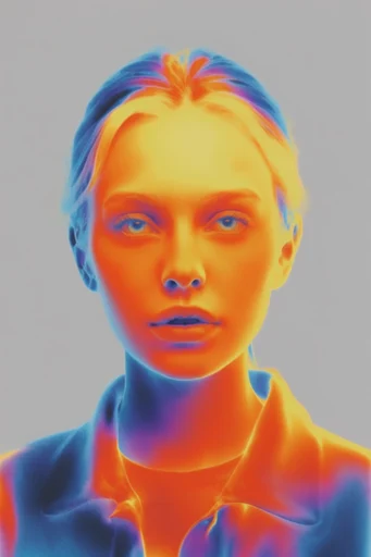 Luminous Thermal Fluidity style reference image — translucent glass