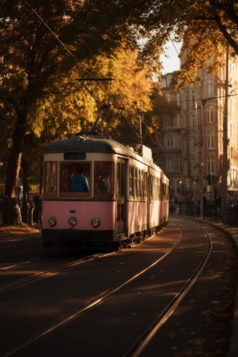 Amber Nostalgic Transit style reference image — golden hour lighting