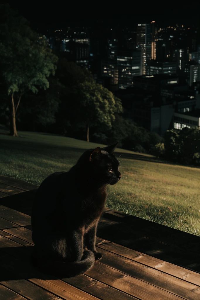 Nocturnal Urban Geometry style AI image example 3
