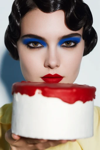 Clinical Avant-Garde Pop style reference image — hyper-detailed skin texture