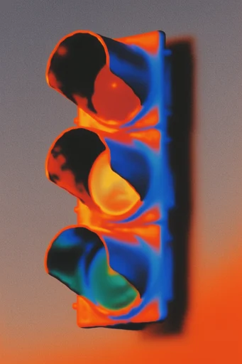 Thermal Ethereal Noir style reference image — monolithic silhouette