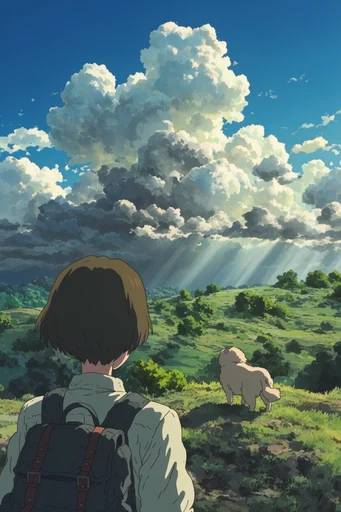 Luminous Anime Pastoralism style reference image — vibrant color palette