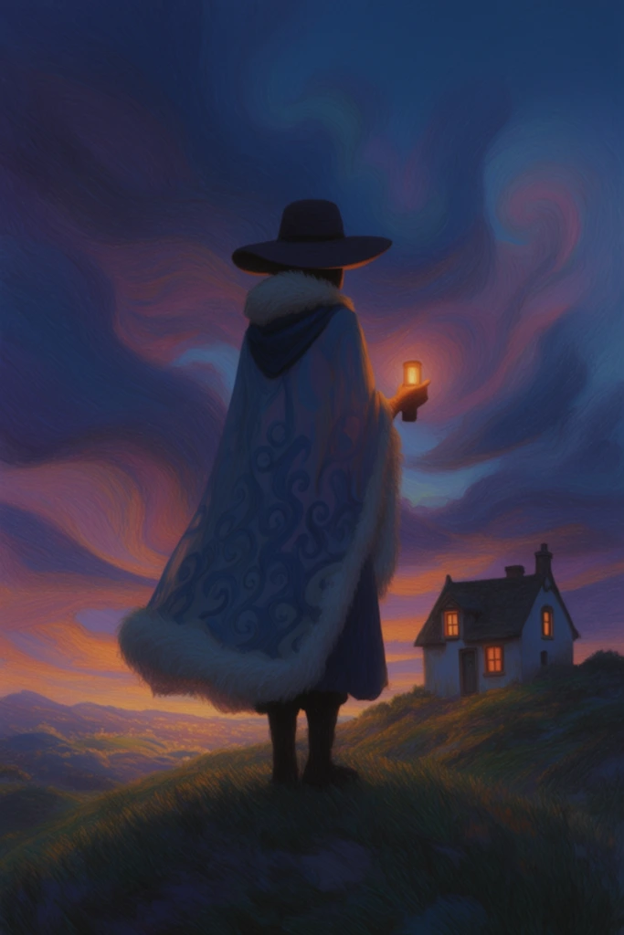 Nocturnal Storybook Surrealism style AI image example 1