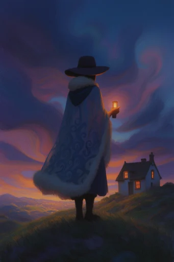 Nocturnal Storybook Surrealism moodboard — generate AI images in this style