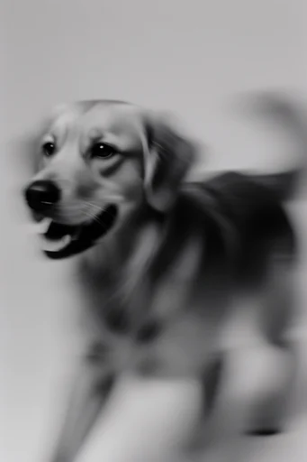 Kinetic Spectral Monochrome style reference image — long exposure distortion