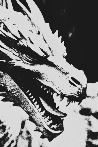 Gritty Monochromatic Noir style reference image — heavy film grain