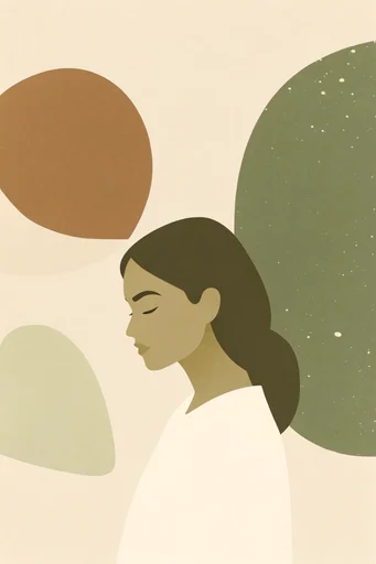 Organic Earthy Minimalism style reference image — flat vector illustration