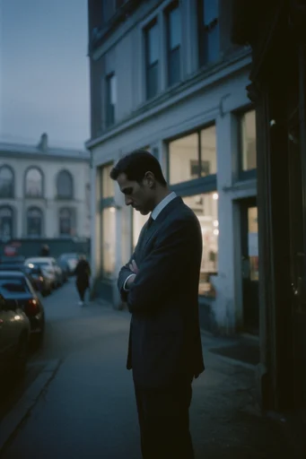 Cinematic Twilight Melancholia style reference image — cinematic 35mm film grain