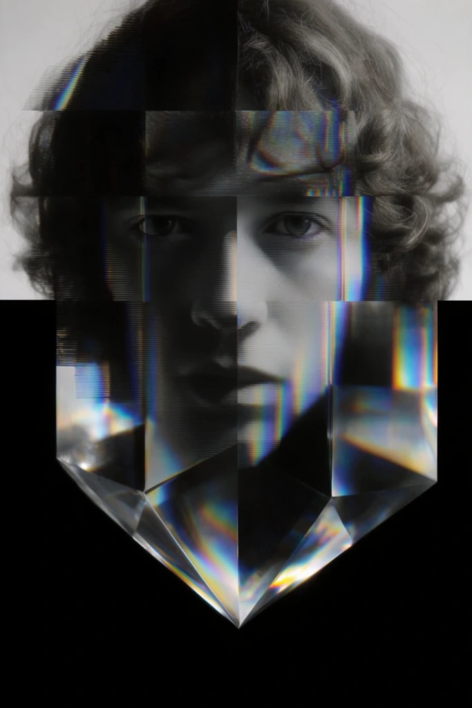 Spectral Glass Minimalism style AI image example 1