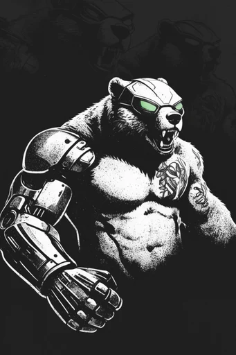Gritty Chiaroscuro Noir style AI image example 3