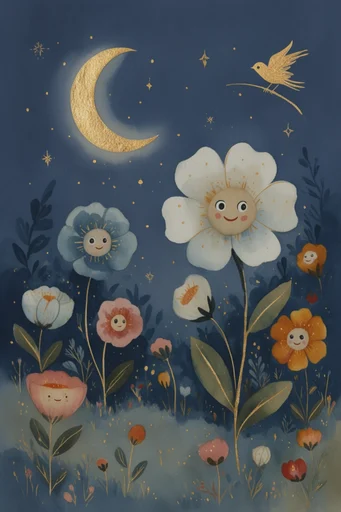 Ethereal Celestial Storybook style reference image — magical realism