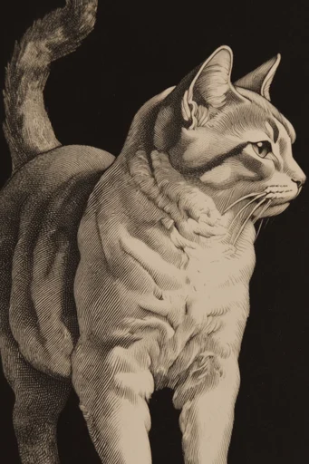 Classical Intaglio Monochromatism style reference image — stipple texture