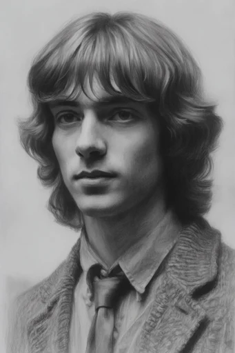 Monochrome Academic Realism style reference image — cross-hatching texture