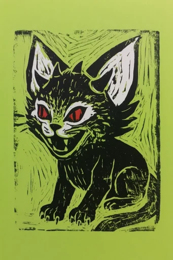 Graphic Acid Printmaking style reference image — punk zine aesthetic