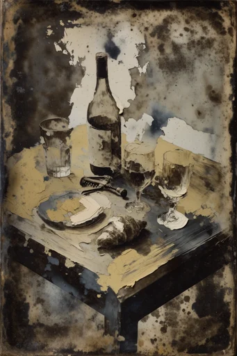Distressed Analog Occultism style reference image — chemical decay