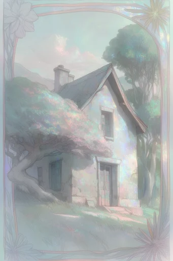 Ethereal Pastel Sketchbook style reference image — hazy dreamlike atmosphere