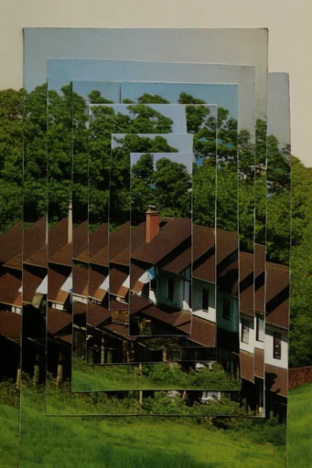 Fragmented Analog Deconstruction style reference image — vintage analog film grain