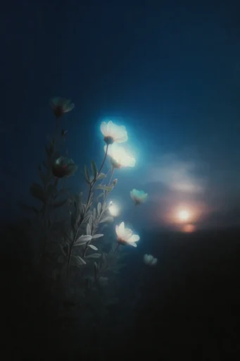 Ethereal Nocturnal Minimalism style reference image — stark silhouette