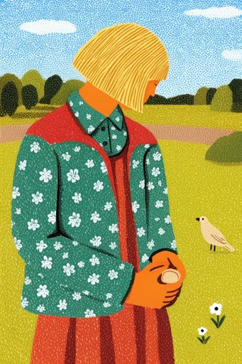 Textured Surreal Folk moodboard — generate AI images in this style