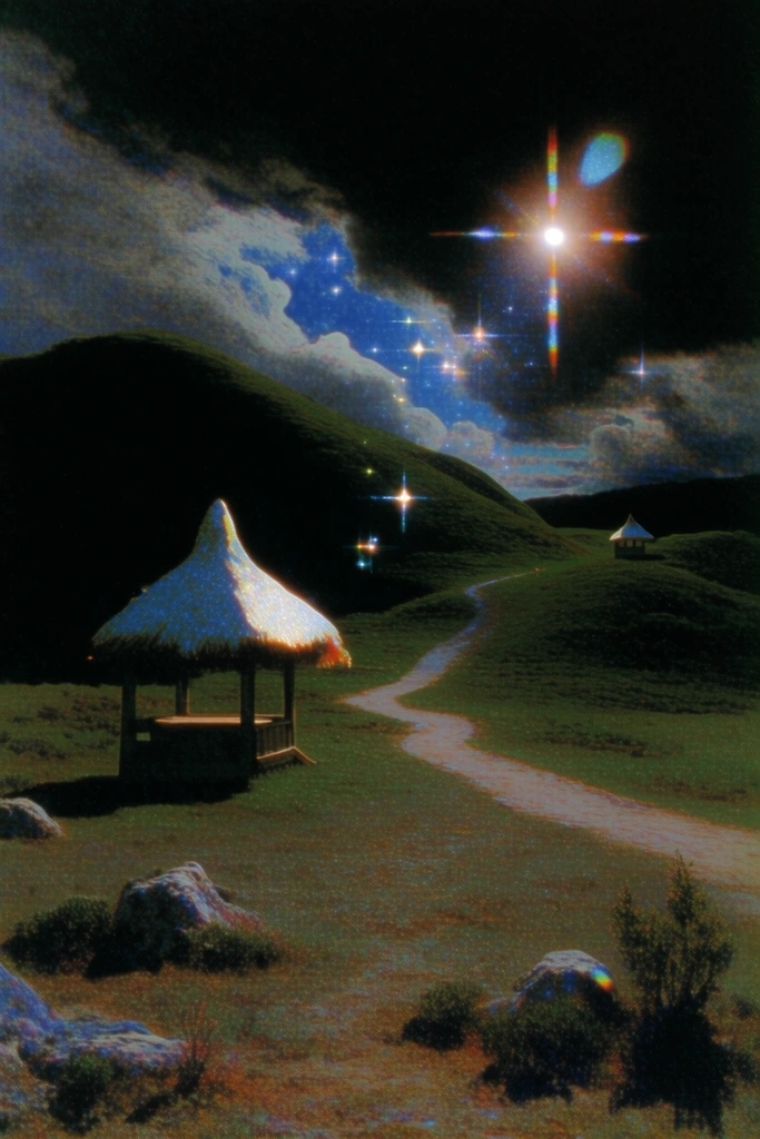 Celestial Analog Dreamscape style AI image example 2