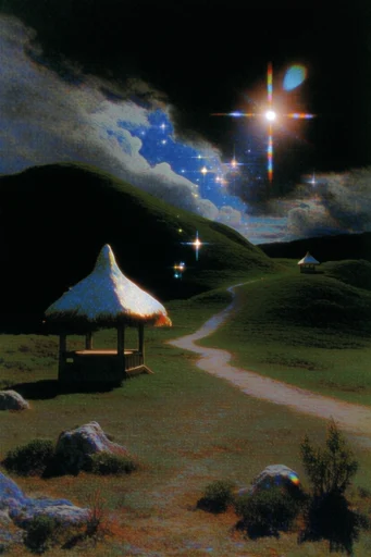 Celestial Analog Dreamscape style AI image example 2