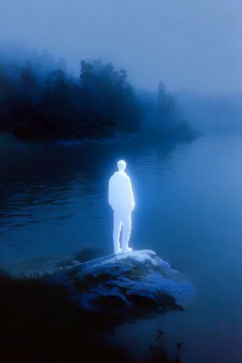 Ethereal Twilight Surrealism style reference image — high-contrast silhouette