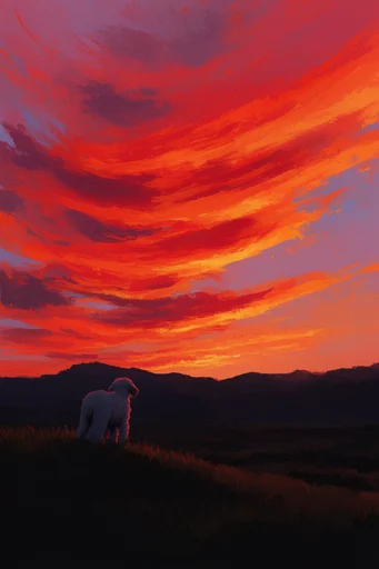 Fiery Twilight Expressionism style AI image example 3