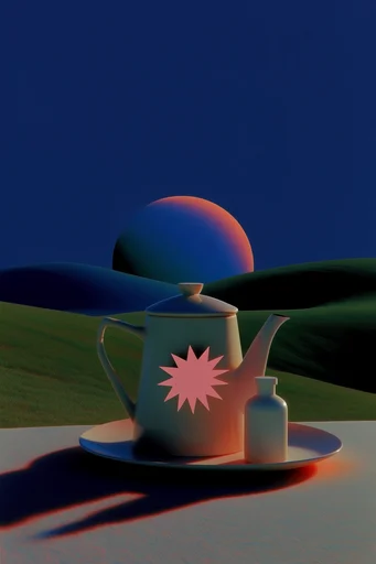 Surreal Retro-Futurist Pastoral style reference image — retro-futurism