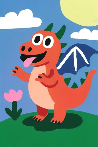 Graphic Painterly Narrative style reference image — high-contrast color palette