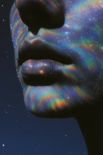 Ethereal Celestial Portraiture style reference image — starry bokeh