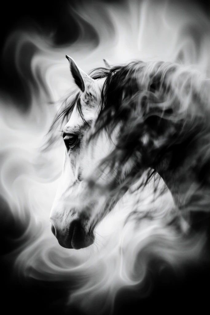 Spectral Kinetic Monochrome style AI image example 3