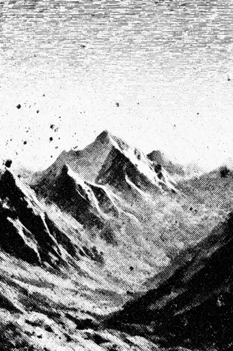 Monochromatic Analog Grime style reference image — high-contrast black and white