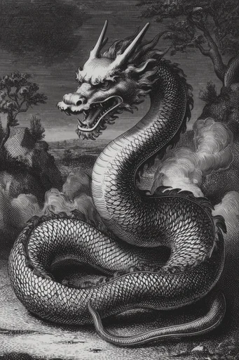 Monochrome Etched Surrealism style reference image — chiaroscuro