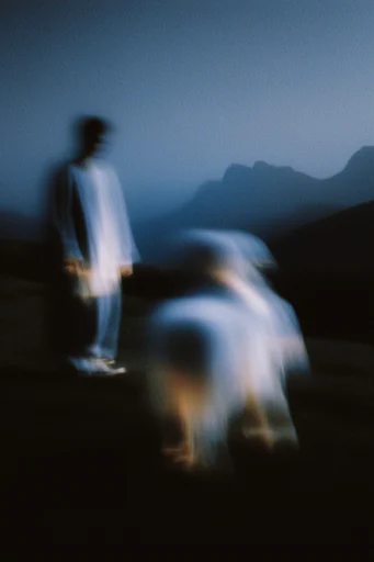 Ethereal Nocturnal Blur style reference image — heavy motion blur