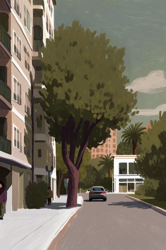 Earthy Gouache Serenity style reference image — digital gouache texture