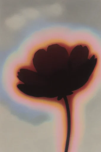 Thermal Ethereal Noir style reference image — heavy film grain