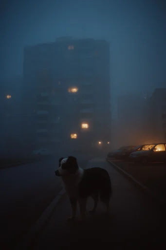 Cinematic Dystopian Brutalism style reference image — liminal space