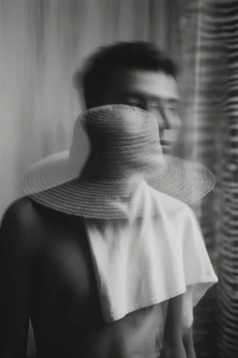 Haunting Spectral Noir style reference image — heavy film grain