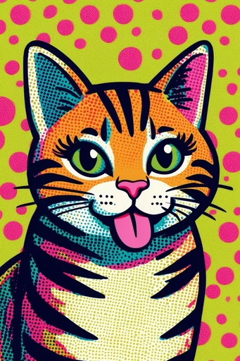 Graphic Retro Pop style reference image — bold black ink outlines