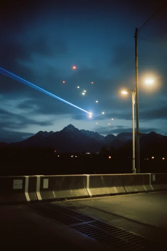 Nocturnal Liminal Analog style reference image — 35mm film grain