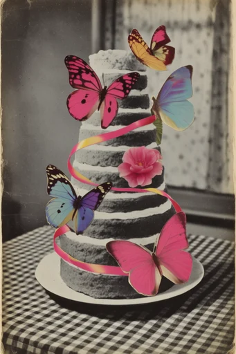 Surreal Analog Retro-Collage style reference image — retro-futuristic whimsy