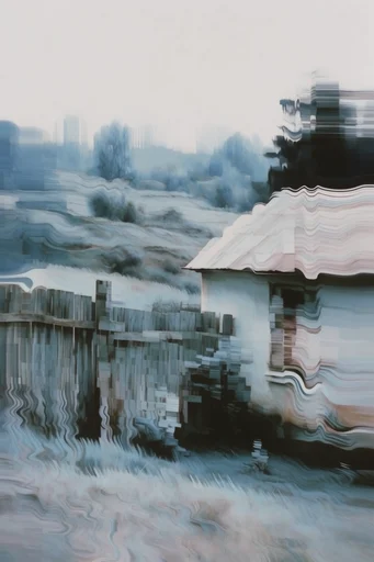 Ethereal Glitch Surrealism style AI image example 4