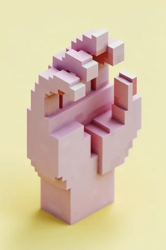 Cozy Pastel Voxel style reference image — isometric 3D diorama