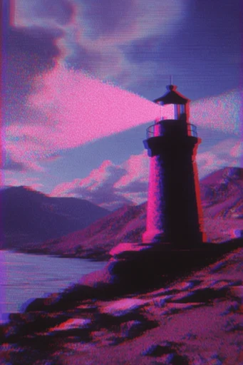 Neon Nocturnal Lo-Fi style reference image — retro lo-fi aesthetic