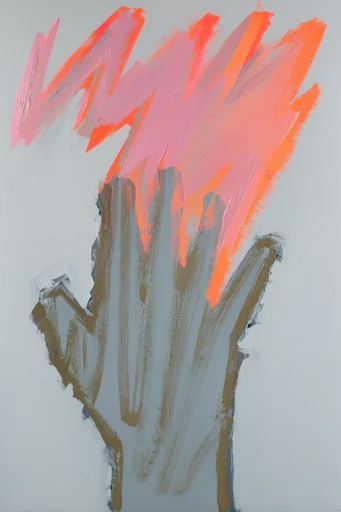 Neon Impasto Expressionism style reference image — muted earthy base