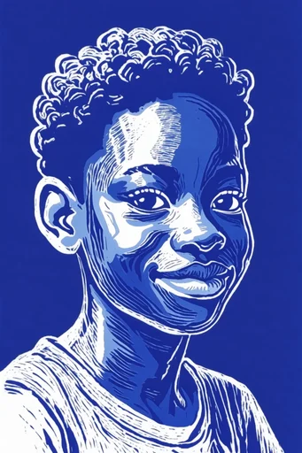 Cobalt Graphic Op-Print style reference image — high contrast graphic