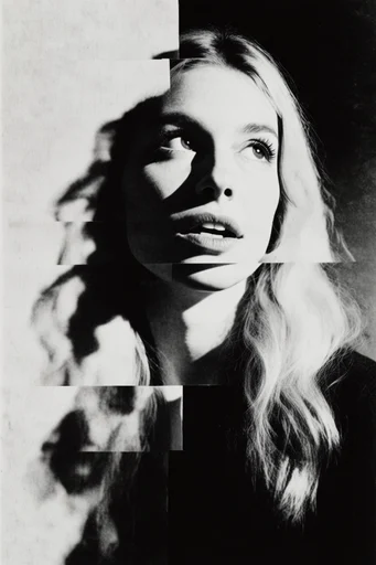 Experimental Noir Monochromes style reference image — high-contrast monochrome