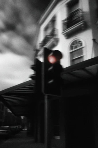 Spectral Monochrome Noir style reference image — surreal melancholic atmosphere