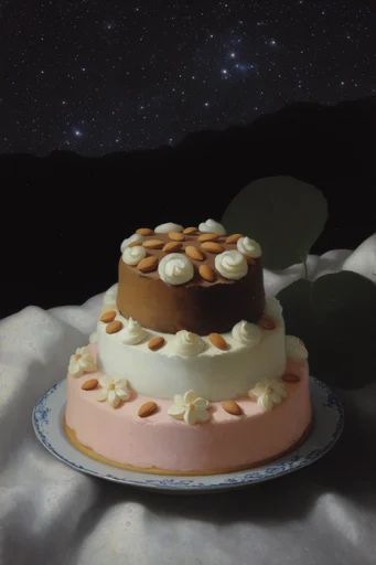 Celestial Dualistic Surrealism style reference image — voluminous cumulus clouds