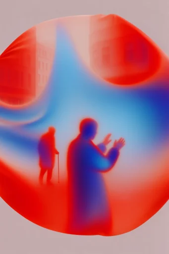 Chromatic Thermal Surrealism style reference image — thermal imaging palette